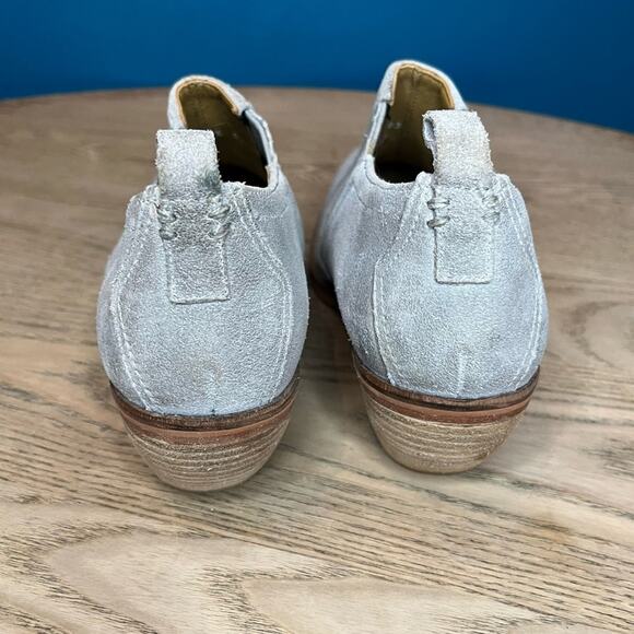 J. Shoes Eyre Gray Suede Booties Western Slip On Block Heel Boots Women’s Size 9 main image 7